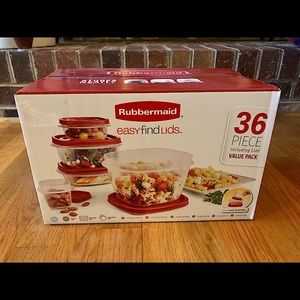 BRAND NEW / NIB Rubbermaid Easy Find Lids, 36 Piece
